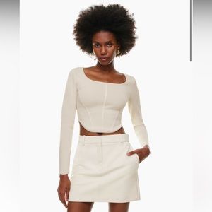 Aritzia babaton sculpt knit bustier long sleeve